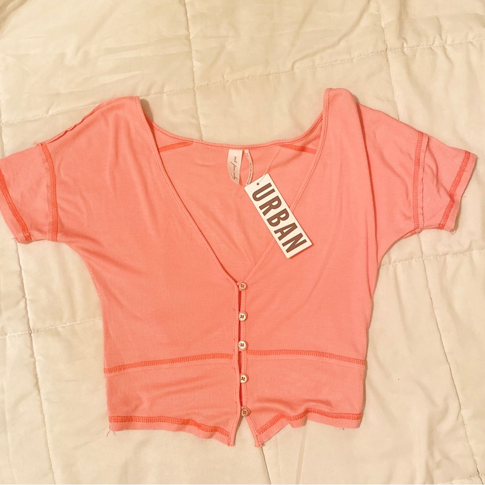 Out From Under Urban Outfitters Pink Crop Top